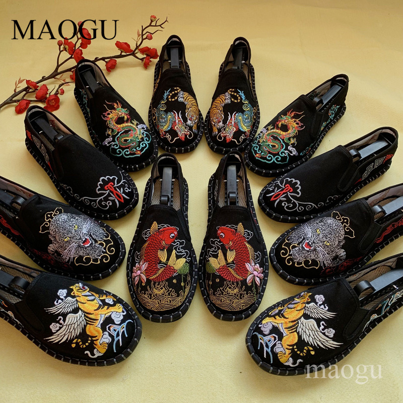 Men'S Shoes Hoka Sale - Унисекс-лоферы в китайском стиле с вышивкой,