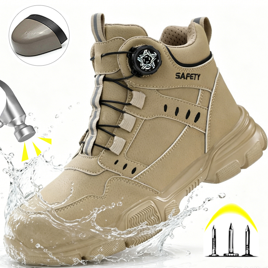 Men'S Shoes Water Resistant - Мужские рабочие ботинки с металлическим носком
