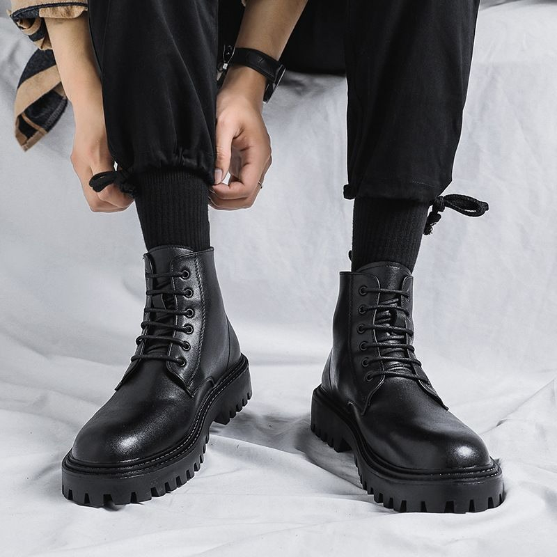 Мужские высокие кожаные ботинк – обзор и цена Men'S Shoes Increase Height