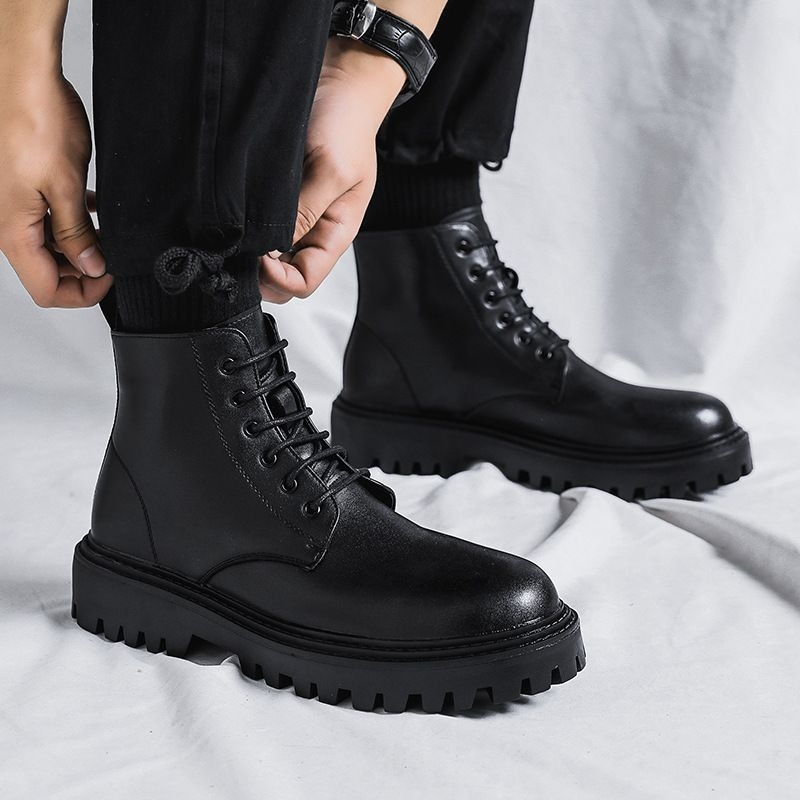 Мужские высокие кожаные ботинк – обзор и цена Men'S Shoes Increase Height