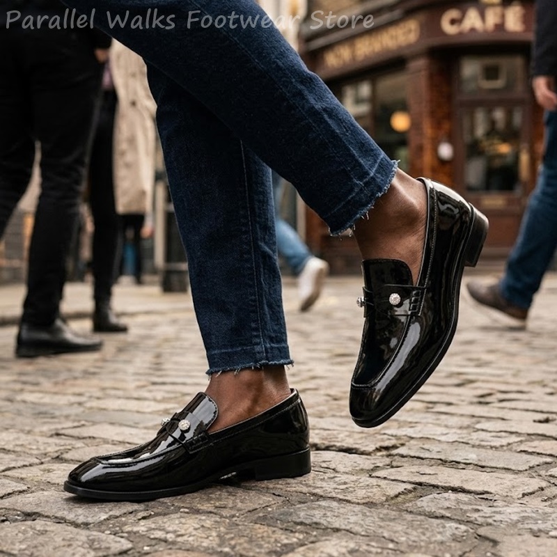 Мужские черные лоферы из искус – обзор и цена Men'S Shoes Smart